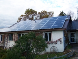 Home off grid solar  panel installation by Eco Alternative Energy