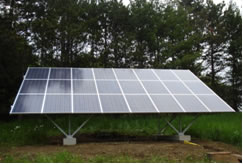 Ontario rural ground mounted solar array